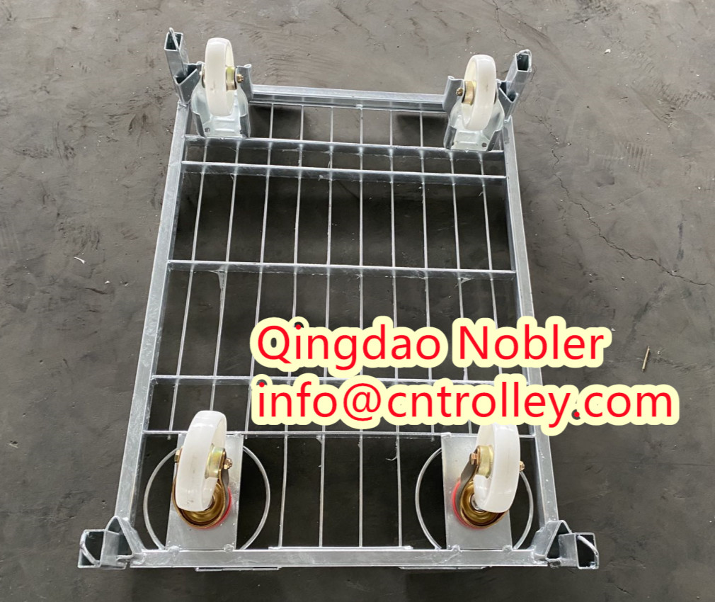Metal Mesh Dutch Flower Trolley Seedling Cart With PP Wheel