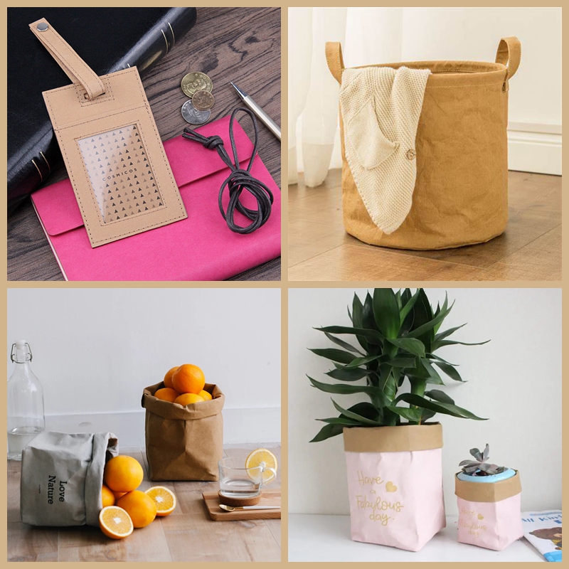 Multi Color Washable Kraft Paper For Storage Food Planting Bags