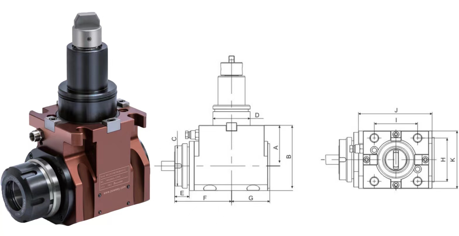 High Performance Driven Tool Holder Increased Productivity BMT55 90 Degree