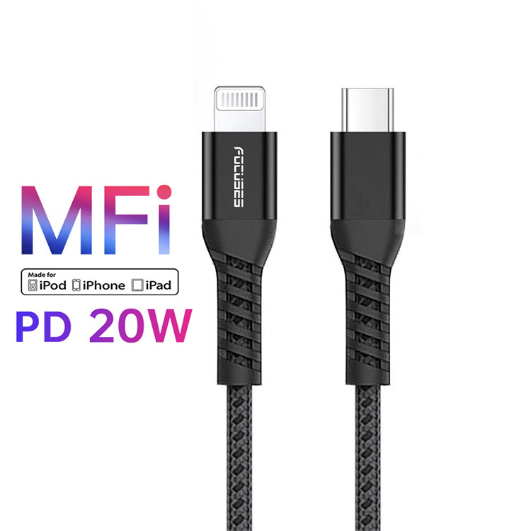 MFI 6Ft Type C To Lightning Cable Nylon Braded For Apple IPhone IPad MacBook