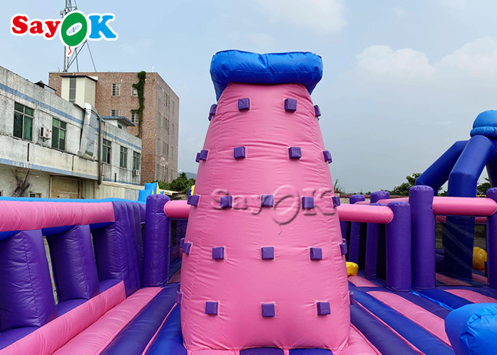 Amusement Park Inflatable Bounce With Slide Digital Printing