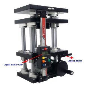 10mm Travel Manual Lab Jack Smooth Adjustment With Digital Ruler