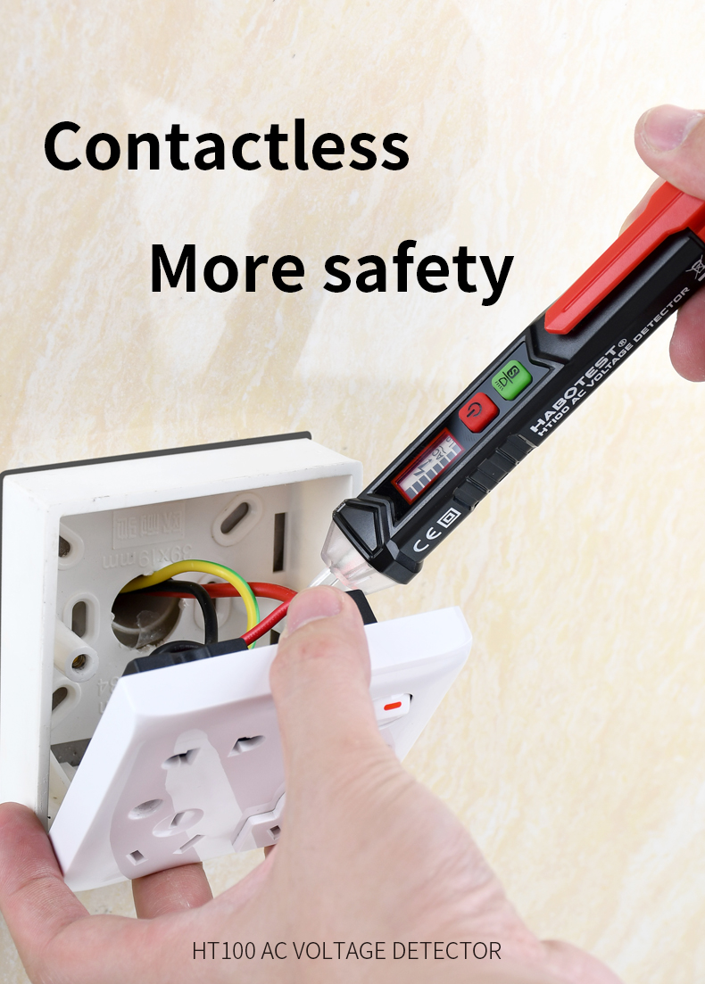 LCD Display 48 Volt Pen Type Voltage Tester , Digital Voltage Tester Pen