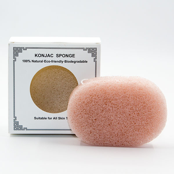 100% Natural Oval Cosmetic Sponge Charcoal And Konjac Cleansing Puff