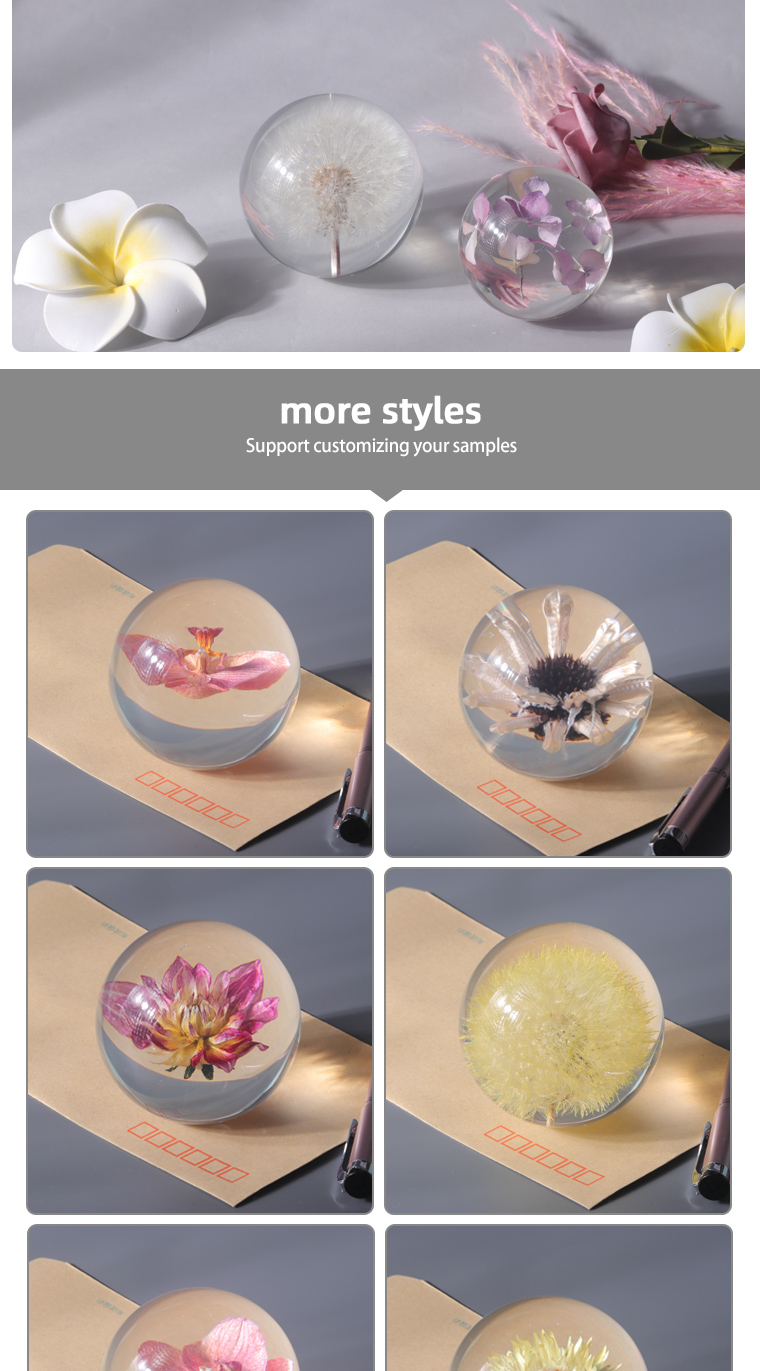 Custom Resin Paperweight 3 Inch 4 Inch 5 Inch Crystal Paper Weights