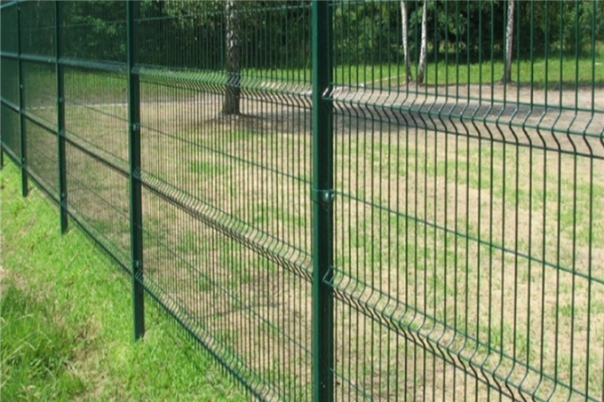Peach Post Green Welded Mesh Fencing Galvanized Curvy 6 Ft