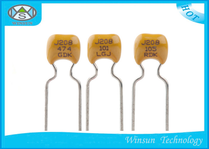 Yellow Monolithic Ceramic Capacitor Good Insulation For Micro Electronic Devices