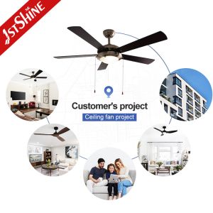 Classic 52" Ceiling Fan with LED Light & Pull Chain Control