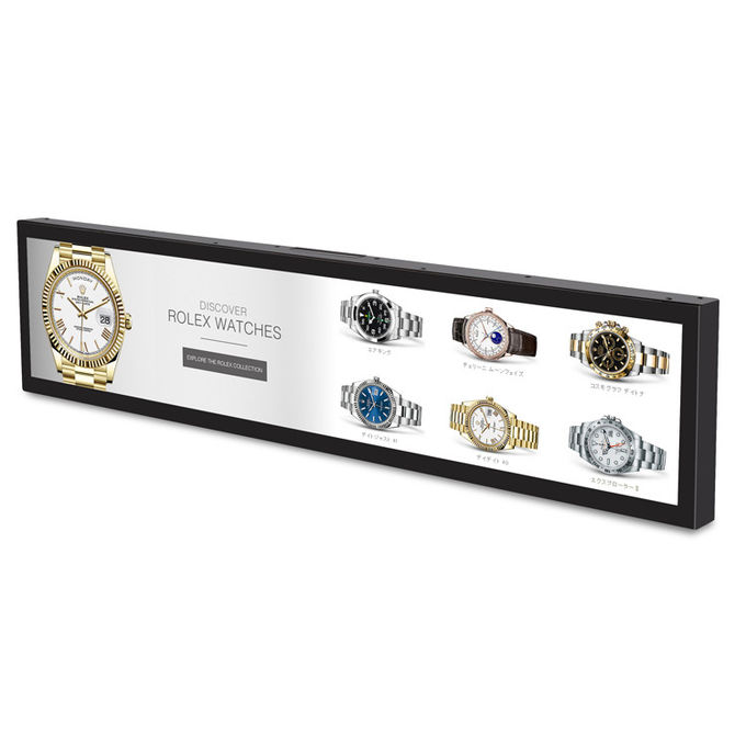Custom Stretched LCD Display Screen IPS 1920*360 With WIFI BT LAN POE 4G Optional