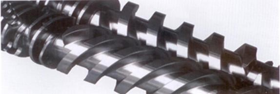Small Conical Twin Screw Barrel For Plastic Extrusion Machine Alloy Hardness HRC55-62