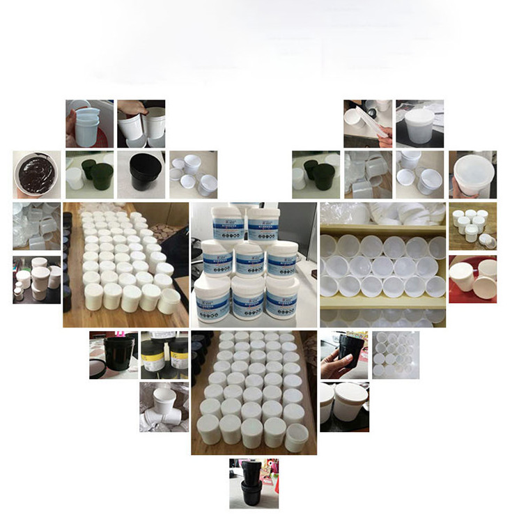 Material White and Black HDPE Plastic Storage Jar Wide Mouth Bottles with Inner Cover
