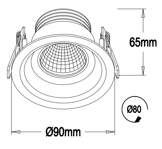 3W exquisite China Recessed LED downlight Item Type Source with TUV certificate led light