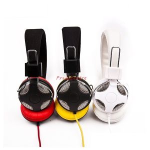 China OEM learning headphone with sound reduction for language learner in red color in portable foldable design on sale