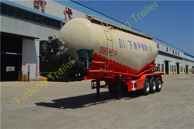 Double Compartment Bulk Cement Semi Truck Tanker Trailer with 60cbm capacity