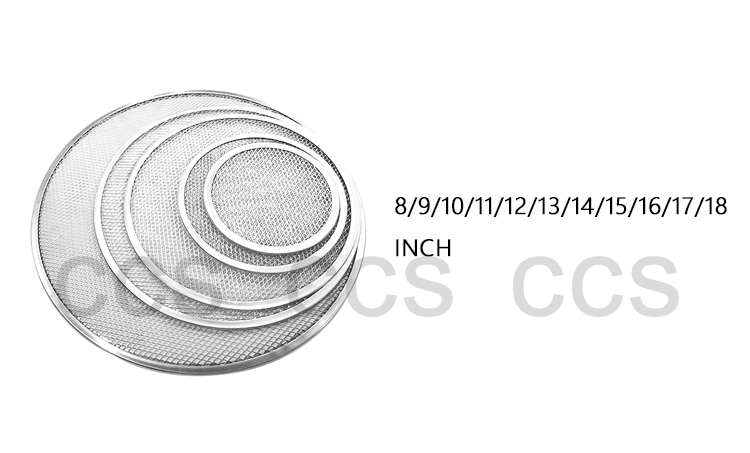 commercial 11 inch round mesh pizza tray perforated pizza pan aluminum pizza screen