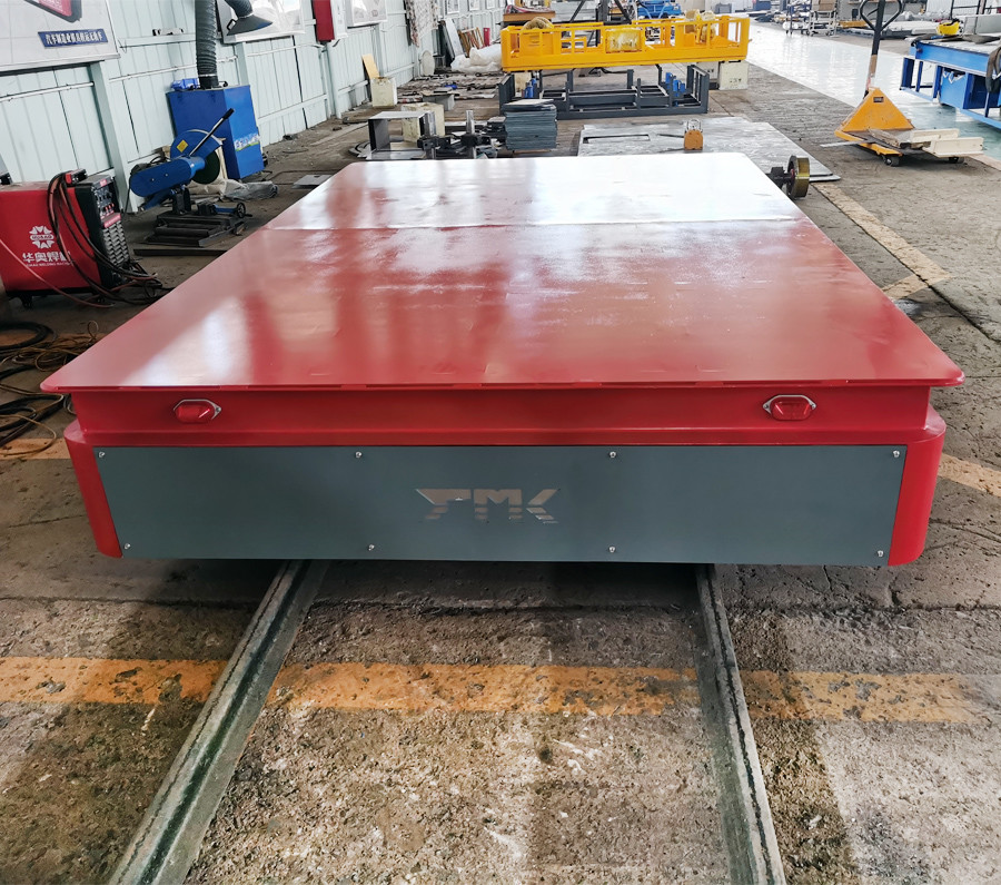 Heavy Load 10 Tons Battery Powered Rail Transfer Trolley With Remote Control