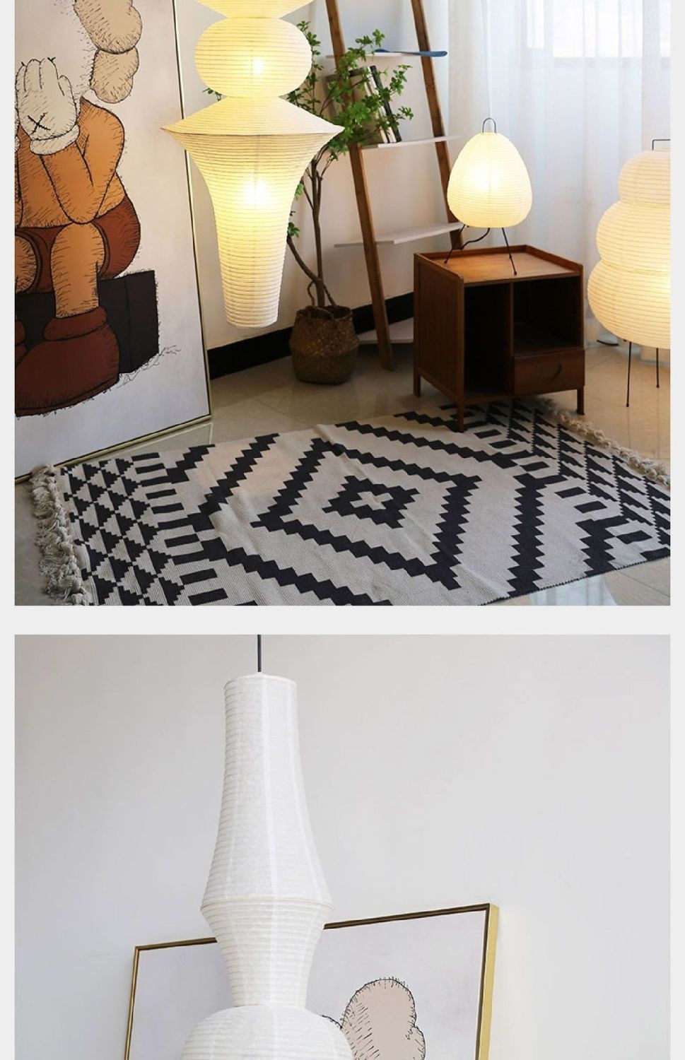 Modern Designer Handmade Paper Lamps Minimalist Pendant Lights for Living Room Bedroom Cafe lighting(WH-AP-562)