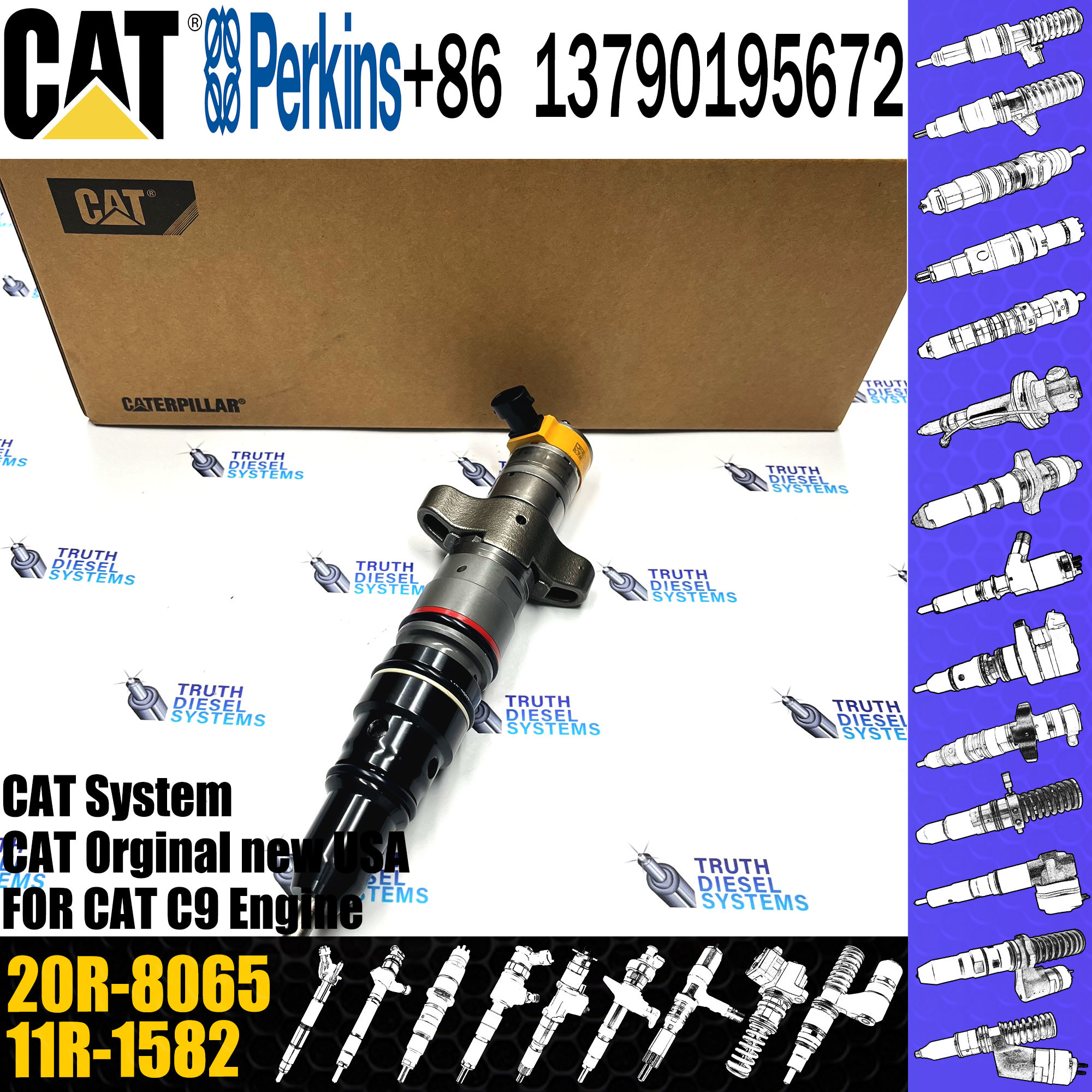 CAT C9 Engine Fuel Injector 387-9432 293-4073 328-2576 20R-8065 10R-7223 3879432