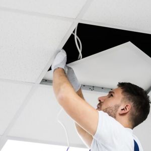 Square Mineral Fiber Acoustic Perforated Ceiling Tiles with Online Technical