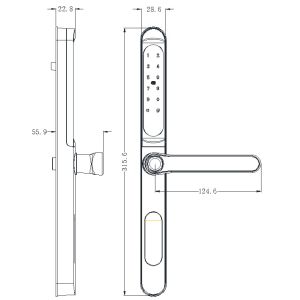 Bluetooth Fingerprint Passcode Door Lock Waterproof Courtyard With Gateway