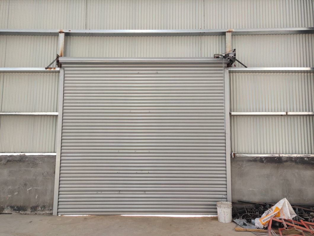 Wind-Resist Electric Rolling up Shutter for Prefab Warehouse Workshop