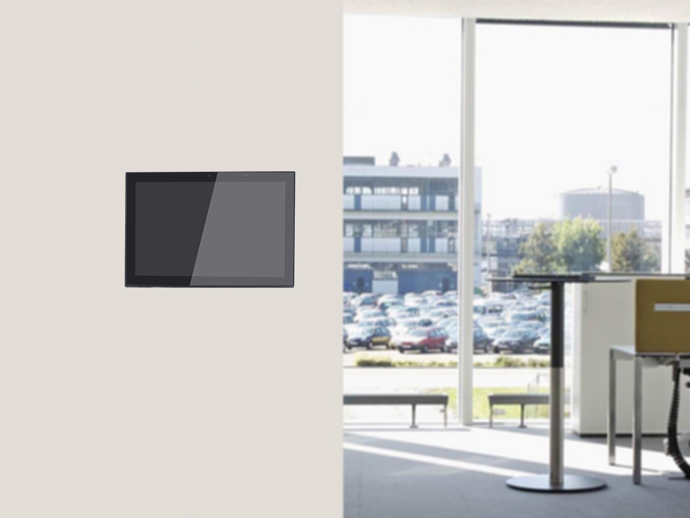 Q8919 SIBO 10" Standard POE IEEE802.3af Large Touch screen Panel PC with LED light strip for Office Room Schedule