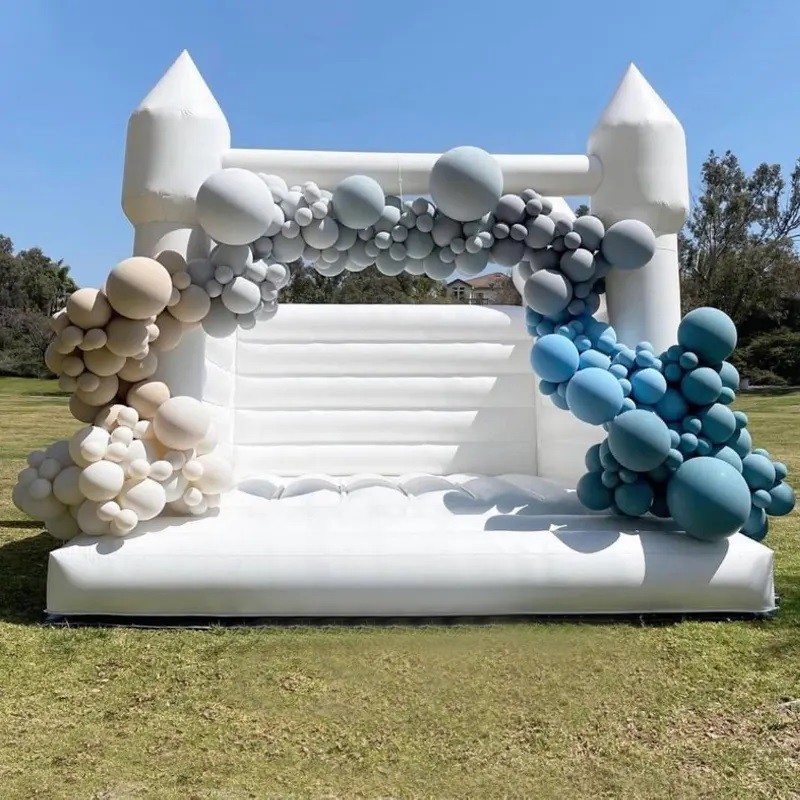 13ft Adult Inflatable Bouncy Castle PVC White Wedding Bounce House