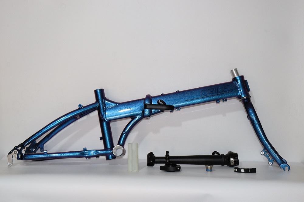 20" Aluminum Alloy Folding Bike Frame with Gloss Surface Processing Mode Suitable