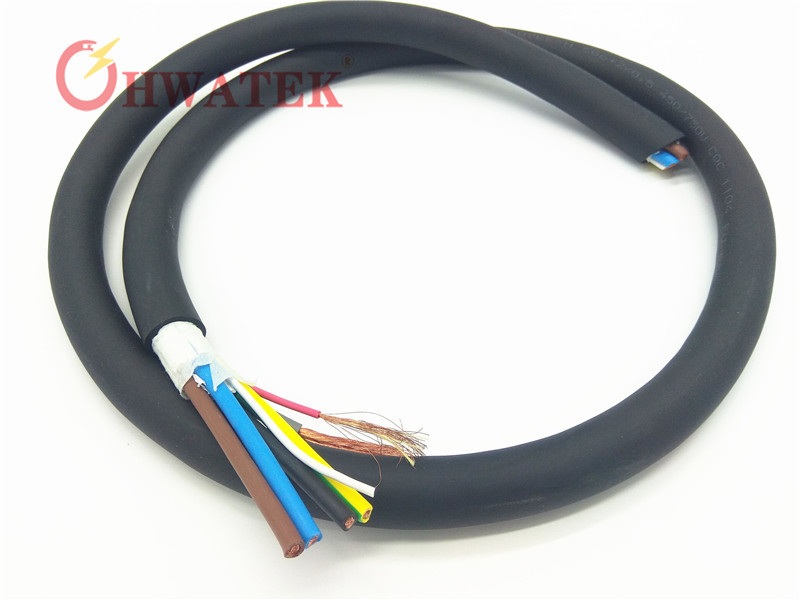 E473281 UL EV Charging Cable 2C×7AWG(10.6mm2) +1C×9AWG(6.63m) +1C×18AWG(0.82mm2)