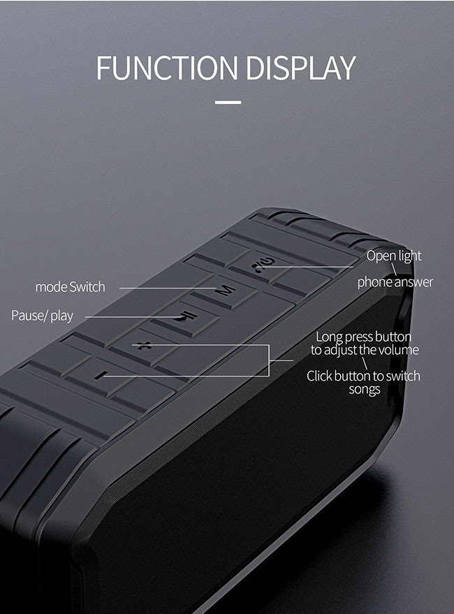 Hands Free Wireless 8h Portable Mini Bluetooth Waterproof Speaker