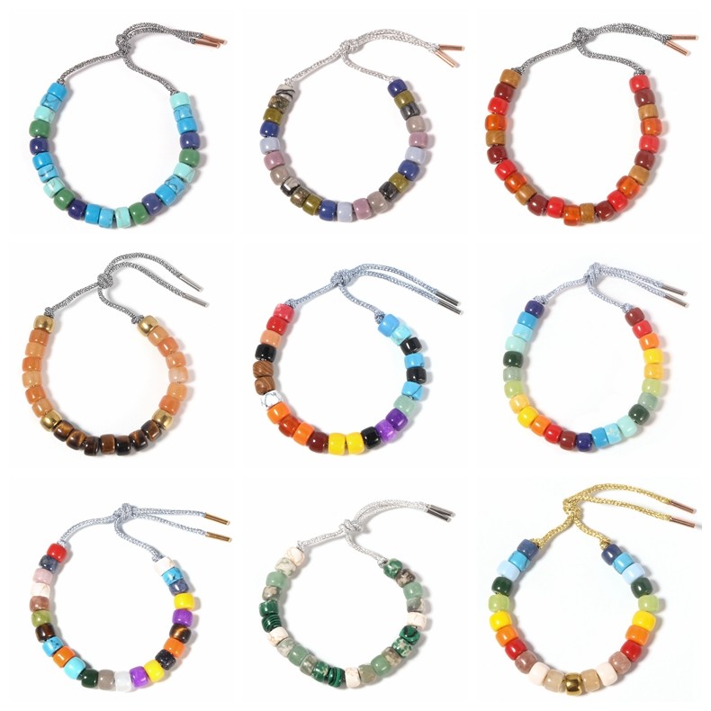 Howlite Natural Stone And Blotch Forte Beads Bracelet Classic Style For Daily