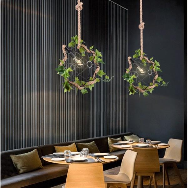 Simulation Green Plant Pendant Lamps Creative Modern Simple Plant Hanging Light