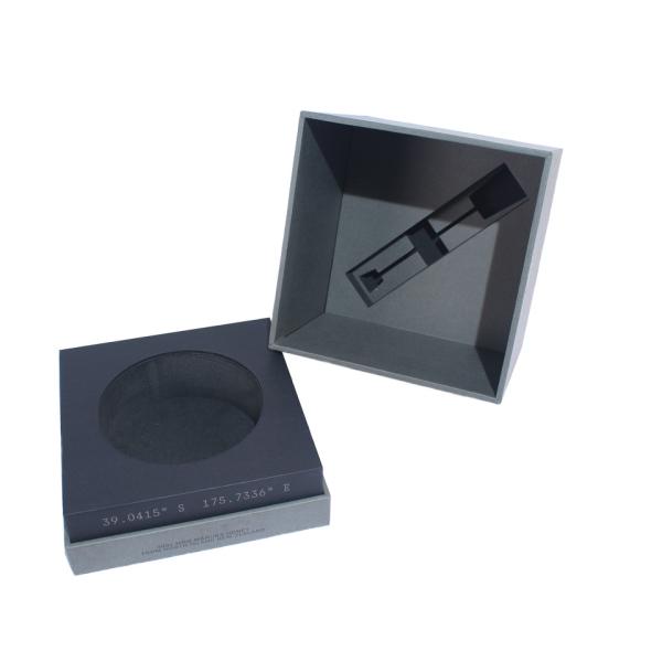 Black Luxury Cardboard Gift Box Packaging Honey Jar And candle With Sponge