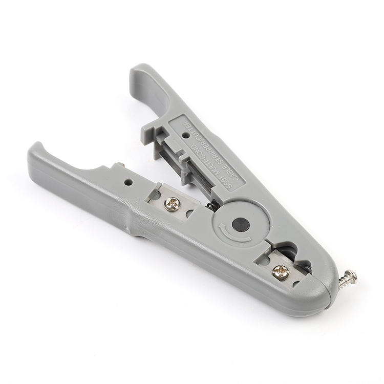 Gray Universal Wire Stripping And Twisting Tool Plastic Molded Handle