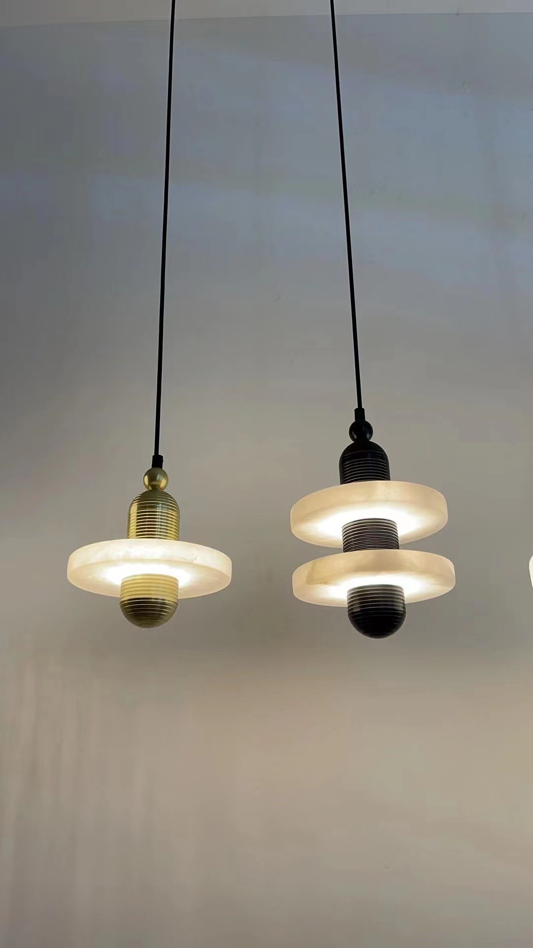 White Marble Led Pendant Lamp For Living Room Contemporary Led Pendant Lights