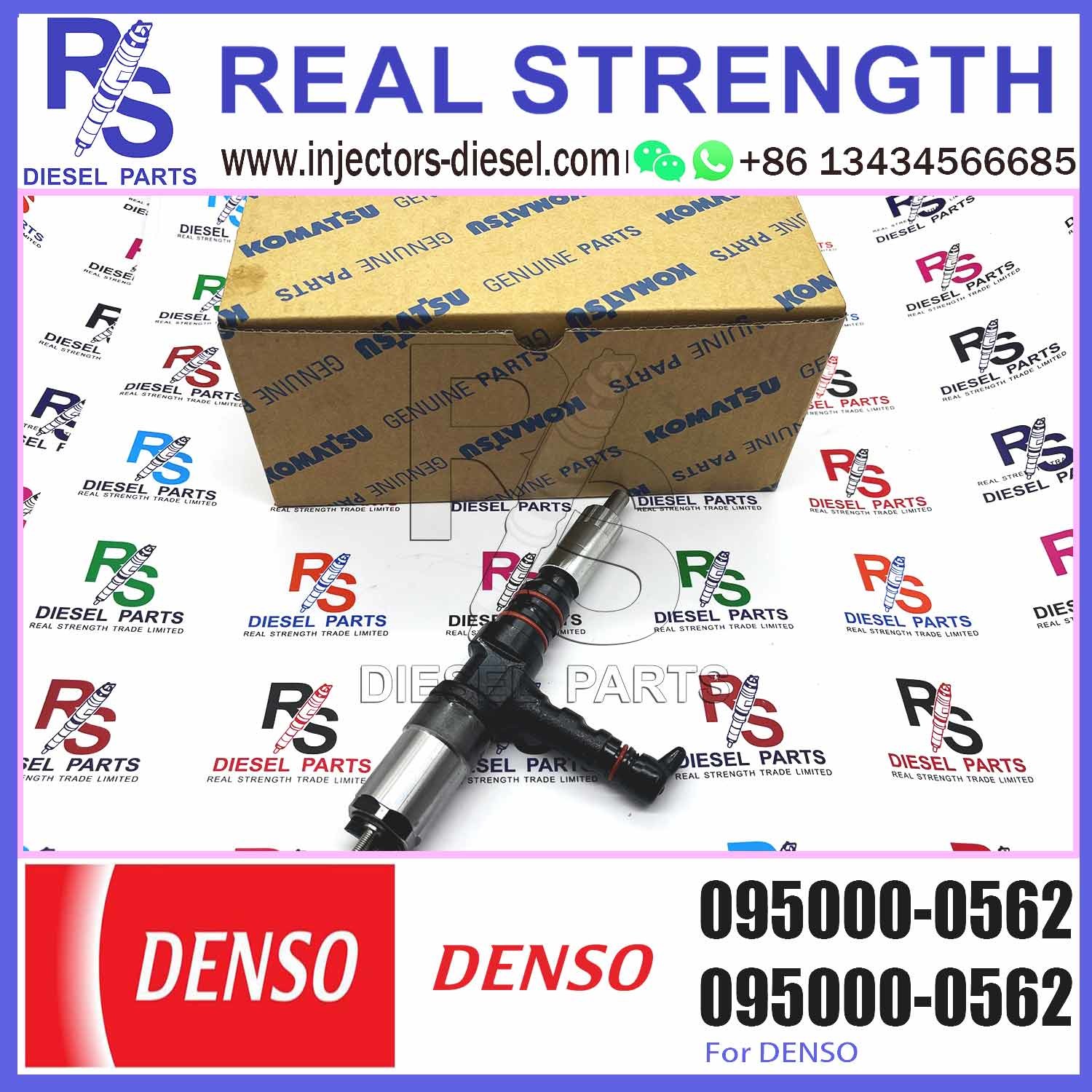 6218-11-3101 6218113101 Common Rail Fuel Injector 095000-0562 0950000562 For PC600-8 PC600-7 PC600-6 6D140E 6D140 Engine