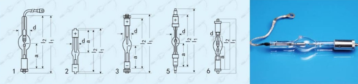 12.5V 80mm Xenon Short Arc Lamp For Cinema / Analog Lighting