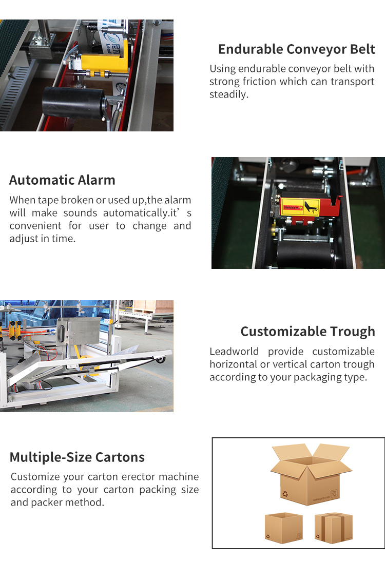 LWT Automatic Carton Packaging Machine Carton Erector Machine