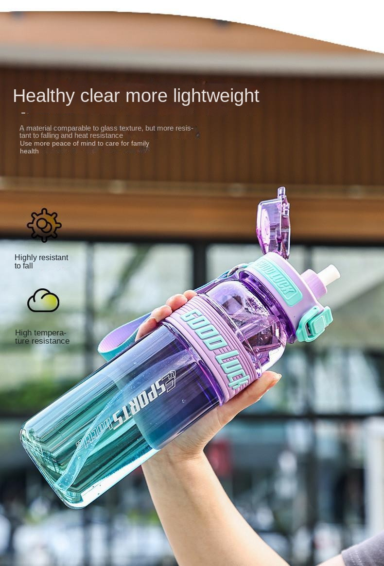 Lightweight 650ml 850ml Large Capacity Custom Plastic Water Bottles With Logo Fitness Portable Water Bottle For Travel Sealed And Leak Proof