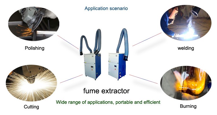 32 m2 Filter Area Industrial Portable Smoke Extractor for Welding and Soldering