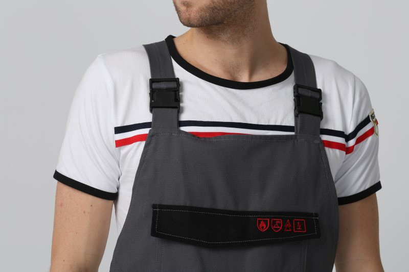 350gsm Arc Protection Clothing Velcro Fastener Fire Retardant Bib Overalls