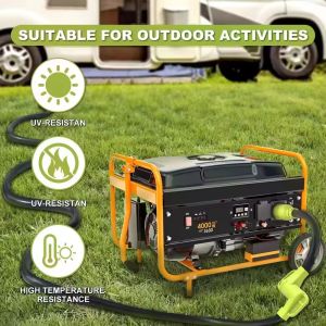 1 FT 10 Gauge STW USA Power Cord RV Generator Adapter with NEMA L14-30 Male Plug