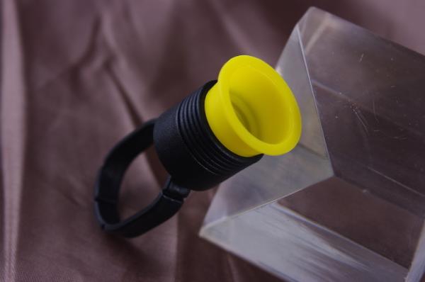 Black / Yellow Permanent Makeup Accessories Tattoo Ink Ring Caps Plastic