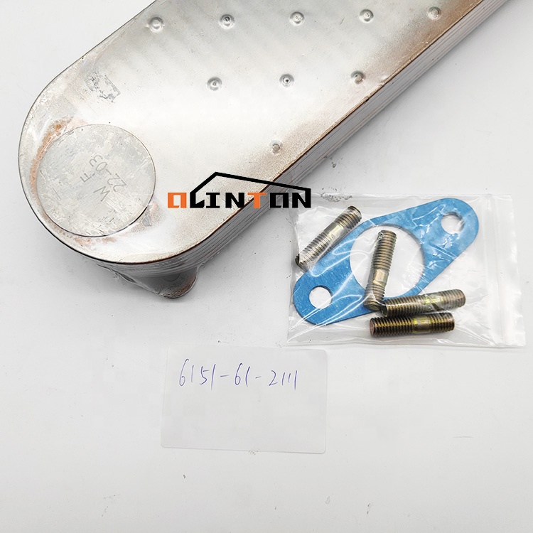 OEM Supported Excavator Parts D65E-12 PC300-3 PC400-3 6D125 Oil Cooler Element 6151-61-2111