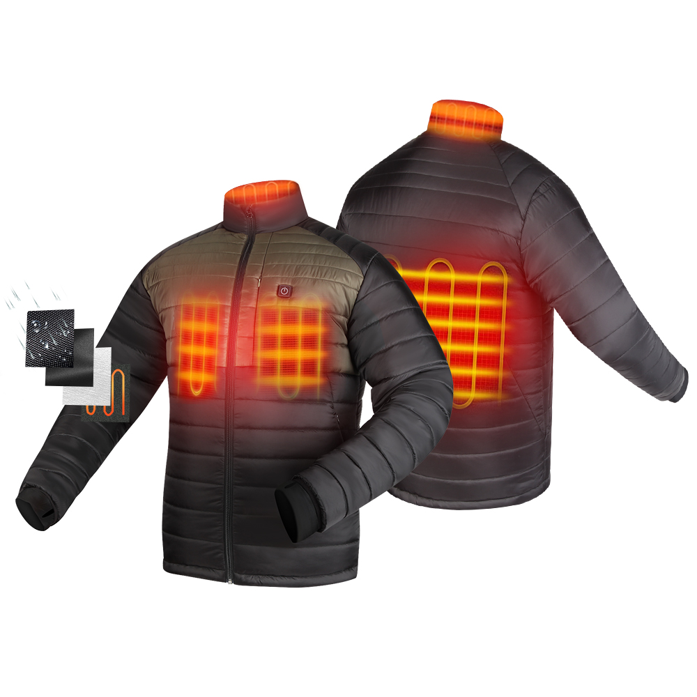 USB Powered Electric Heated Jacket Men'S Cotton Padded Puff Jacket 5v 7.4v 12v
