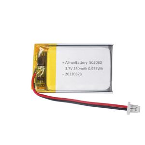 China Thin 3.7 V 250mAh LiPo Battery Rectangle Lithium Polymer Rechargeable Battery on sale