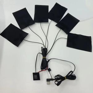 6-In-1 Custom Heating Pad For Clothes Each 10 X 15cm Black 5V USB With Switch