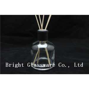 Glass Empty Reed Diffuser Bottle With Diffuser Rattan