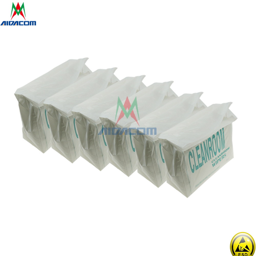 9x9" Polyester Cleanroom Microfiber Wiper 140gsm Non Woven