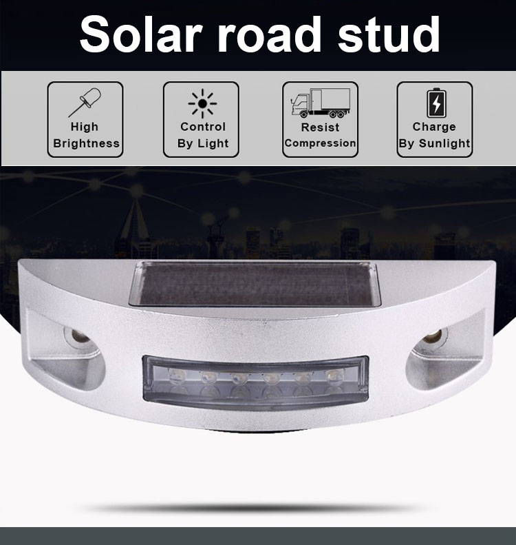 High Visible Aluminum LED Solar Driveway Reflectors Road Studs For Road Marking